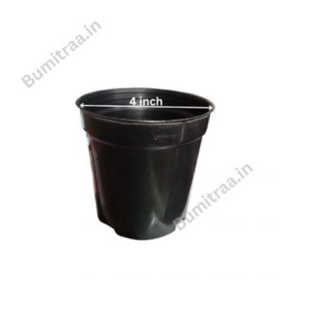 4 inch Black Pot